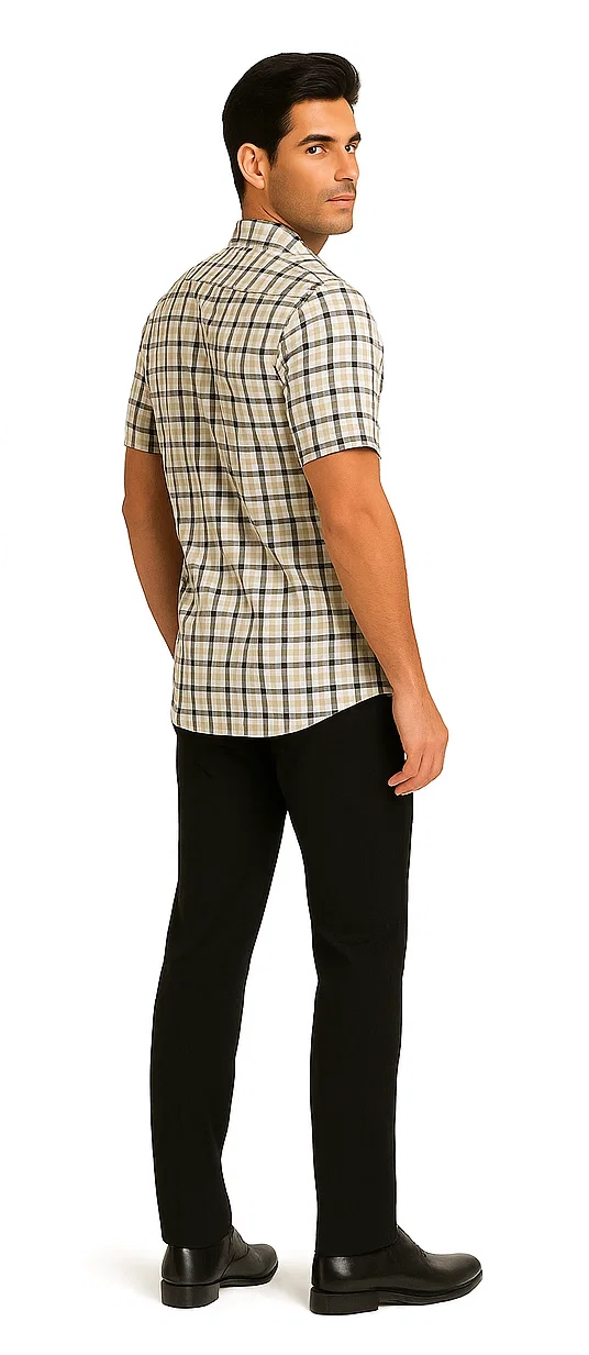 Mens Plaid Walking Suit in black by Dreams by Zacchi – 2 Piece Leisure Outfit with Matching Shirt and Pants - $99 4   - from alligatorwarehouse.com