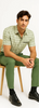 Mens Plaid Walking Suit in sage  by Dreams by Zacchi – 2 Piece Leisure Outfit with Matching Shirt and Pants - $99 7   - from alligatorwarehouse.com