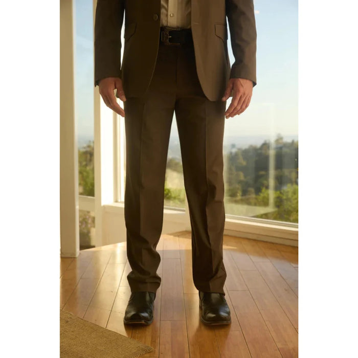 Men’s Platini Brown Western-Style Sport Suit with Elbow Patch Detail