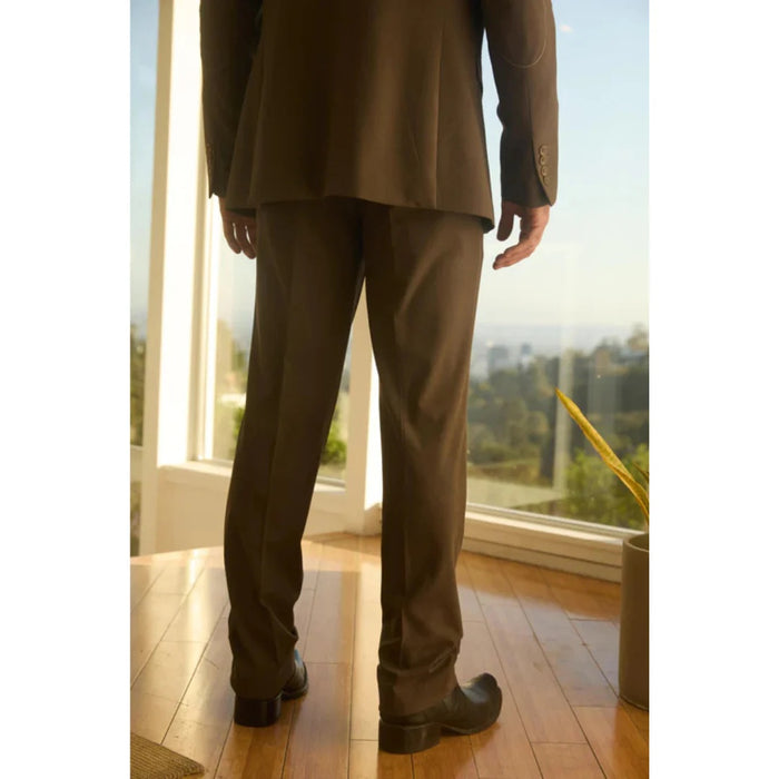 Men’s Platini Brown Western-Style Sport Suit with Elbow Patch Detail