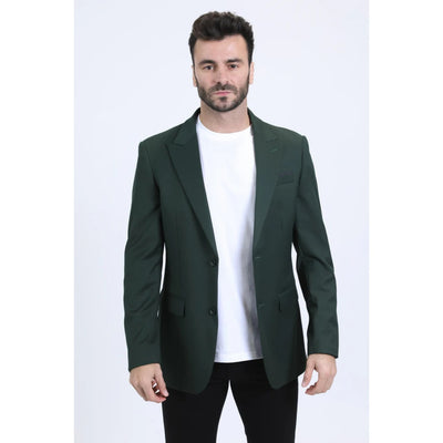 Men’s Platini Modern Fit Blazer in Forest Green