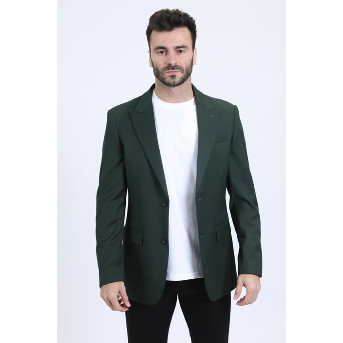 Men’s Platini Modern Fit Blazer in Forest Green