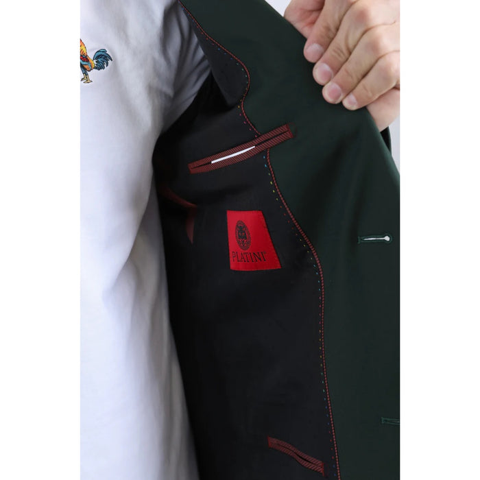 Men’s Platini Modern Fit Blazer in Forest Green