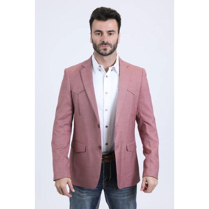 Men’s Platini Salmon Western Style Double Button Blazer
