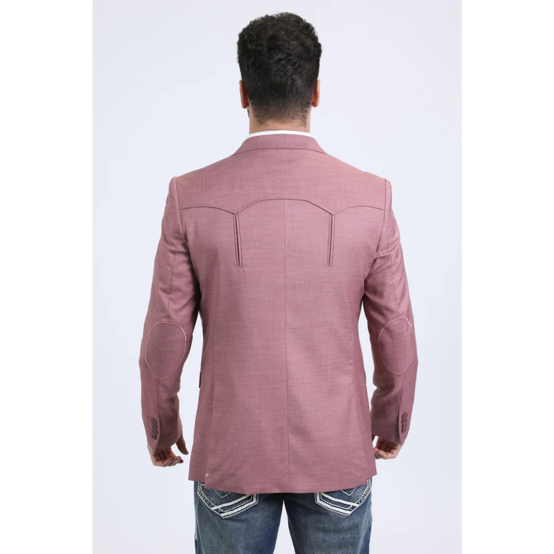 Men’s Platini Salmon Western Style Double Button Blazer
