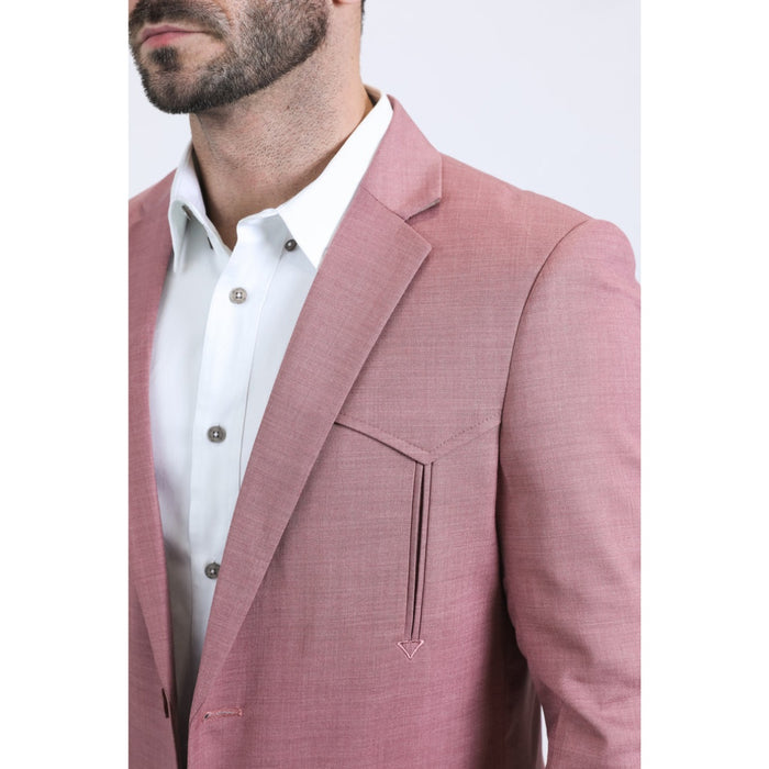 Men’s Platini Salmon Western Style Double Button Blazer
