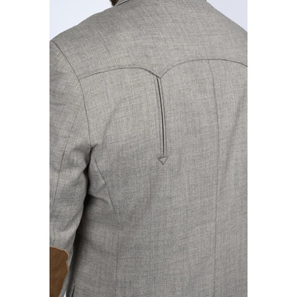 Men’s Platini Western Sport Coat – Heather Beige with Elbow Patch Detail
