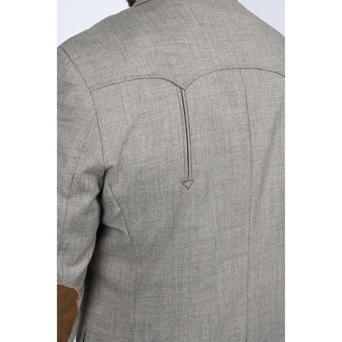 Men’s Platini Western Sport Coat – Heather Beige with Elbow Patch Detail