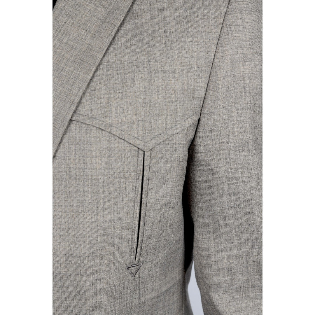 Men’s Platini Western Sport Coat – Heather Beige with Elbow Patch Detail