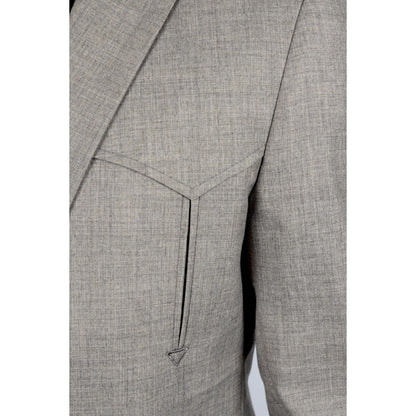 Men’s Platini Western Sport Coat – Heather Beige with Elbow Patch Detail