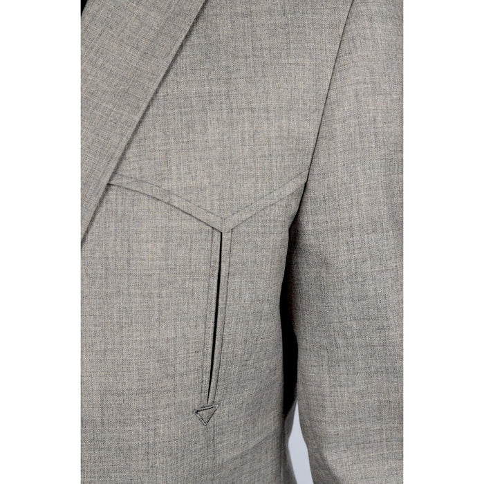 Men’s Platini Western Sport Coat – Heather Beige with Elbow Patch Detail