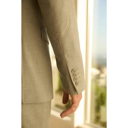 Men’s Platini Western-Style Grey Sport Suit with Elbow Patch Detail
