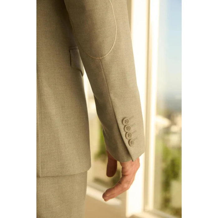 Men’s Platini Western-Style Grey Sport Suit with Elbow Patch Detail