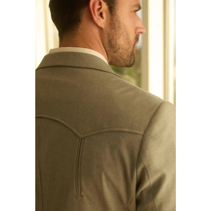 Men’s Platini Western-Style Grey Sport Suit with Elbow Patch Detail