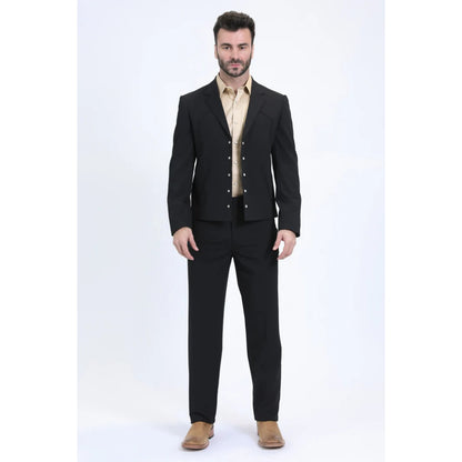 Men’s Platini Western-Style Sport Suit in Black