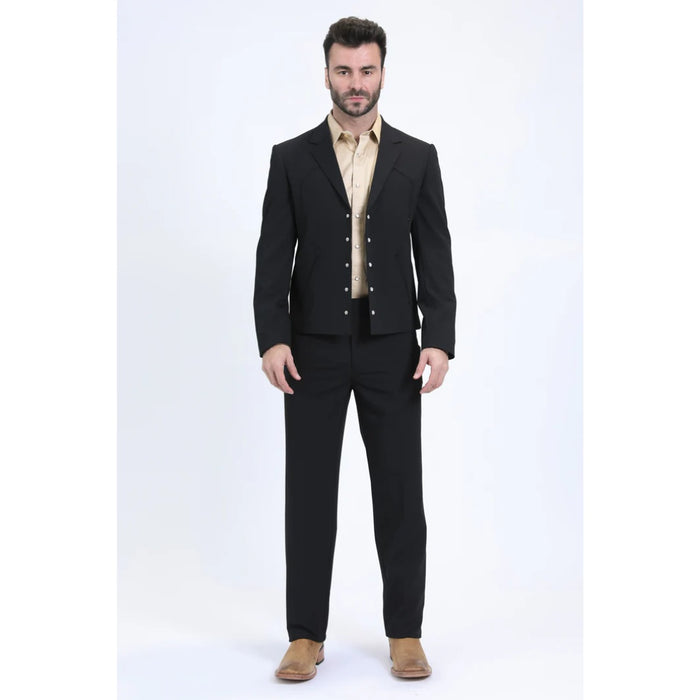 Men’s Platini Western-Style Sport Suit in Black