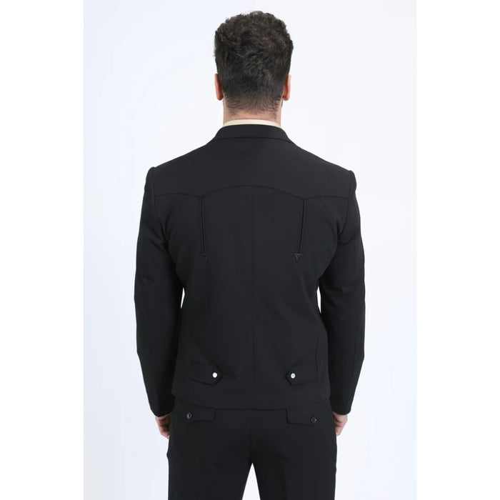Men’s Platini Western-Style Sport Suit in Black