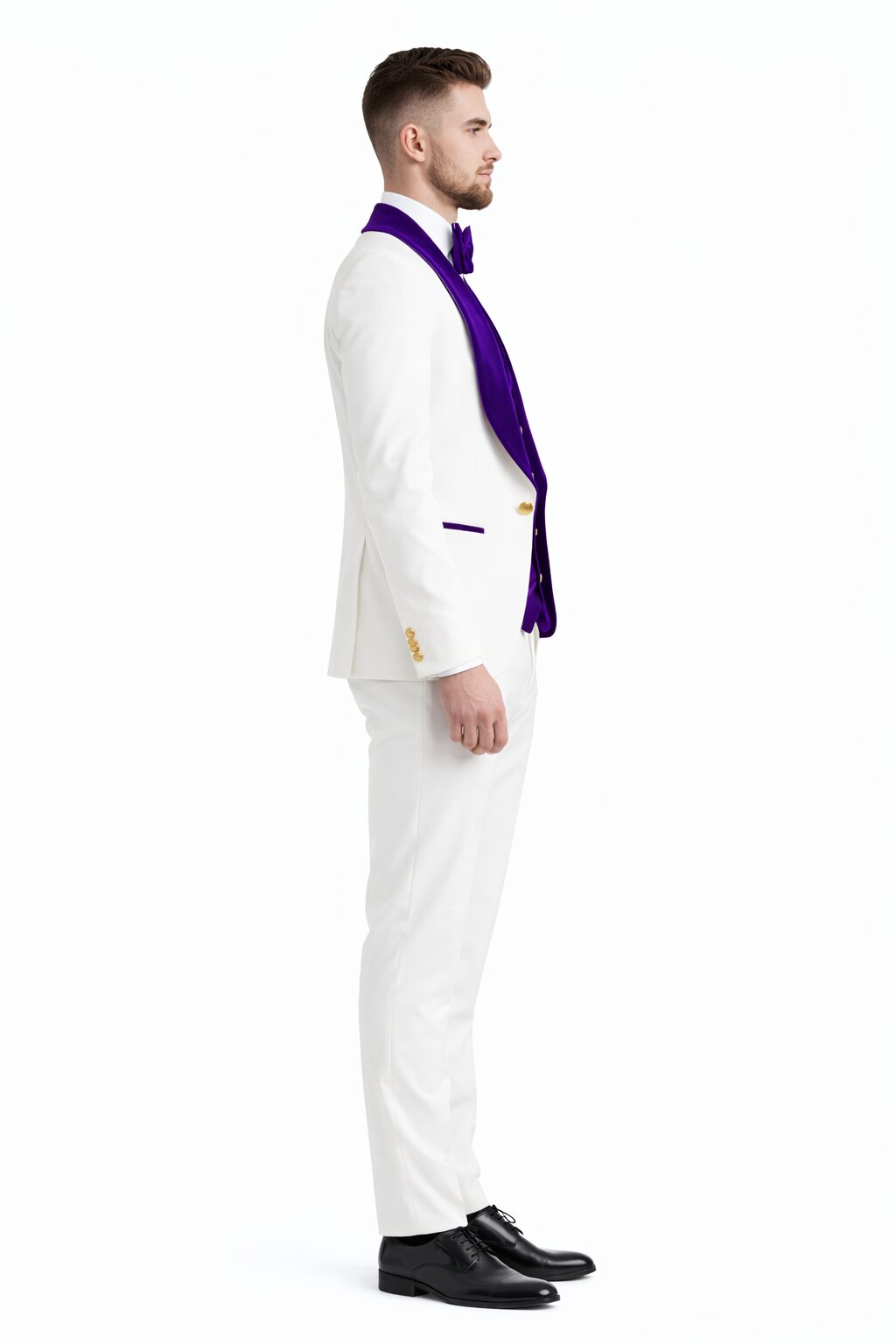 Purple Prom Suit - Purple Prom Outfit -White and Purple Prom  Tuxedo