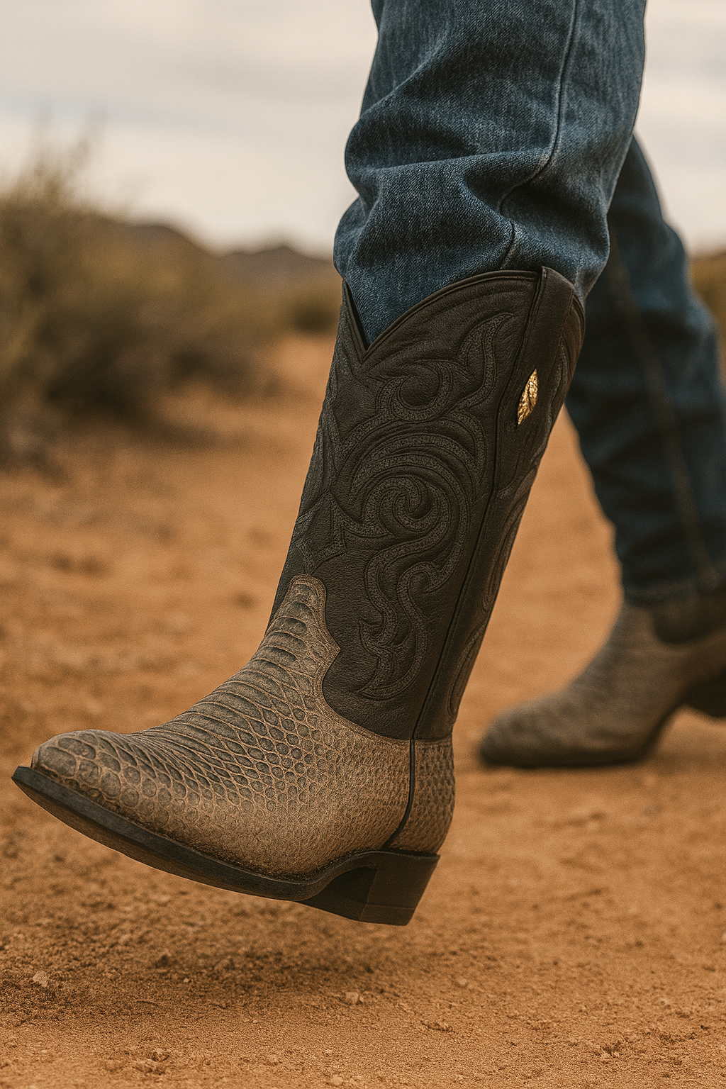 Men's Los Altos Python J-Toe Boots - Rustic