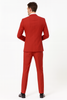 Men’s Red And White Lapel Three-Piece Tuxedo with Sequin Lapel and Matching Bow Tie - Chirstmas Suit 2   - from alligatorwarehouse.com