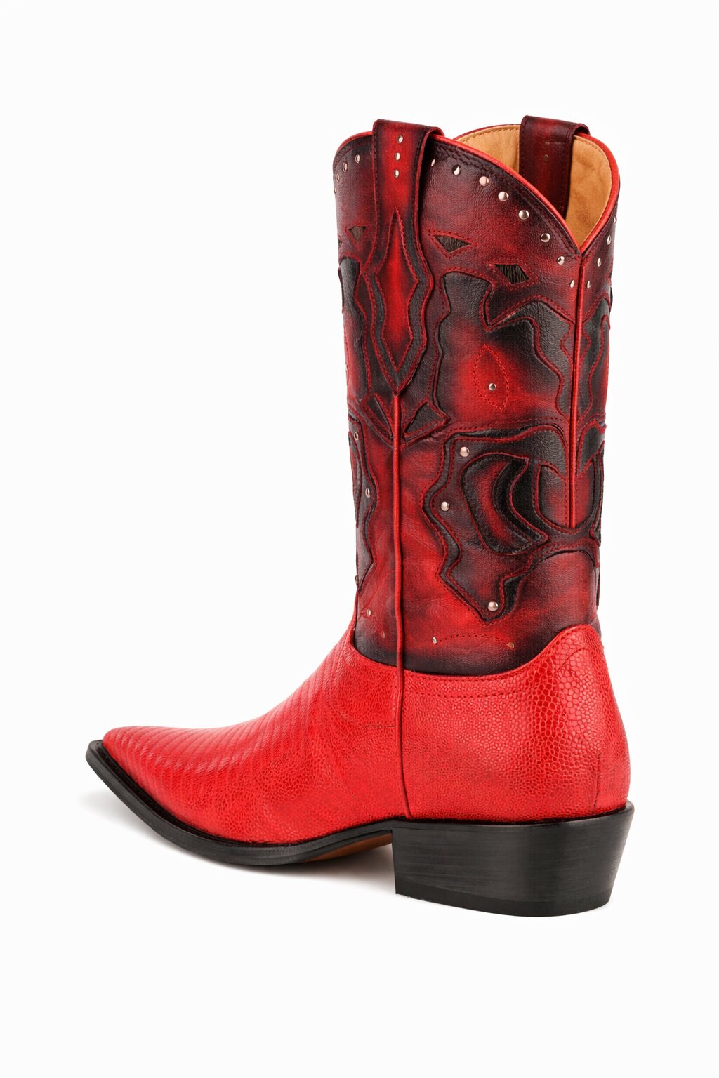 Men's King Exotic Boots Teju Lizard 3x Toe Red (495vf0712)