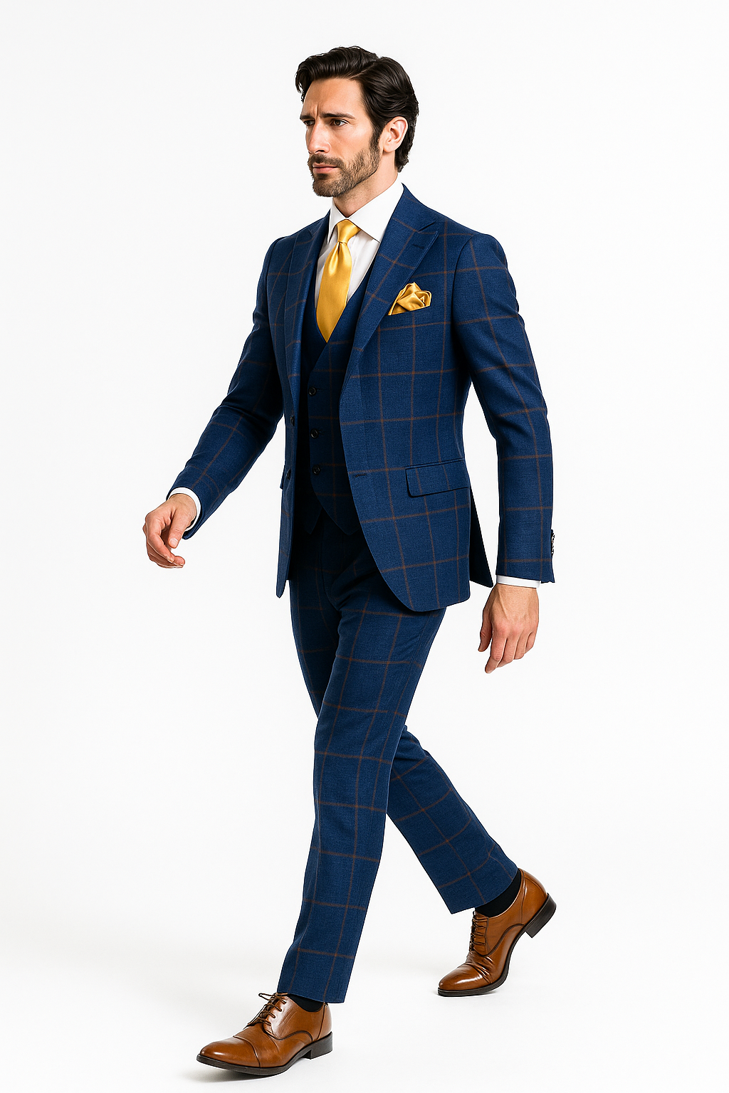 Rossi Man Max RM1840 – Slim Fit 3-Piece Formal Suit for Men