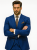Men’s Royal Blue 3-Piece Suit with Vest and Chain – Modern Formal Wear 5   - from alligatorwarehouse.com