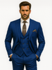 Men’s Royal Blue 3-Piece Suit with Vest and Chain – Modern Formal Wear 7   - from alligatorwarehouse.com