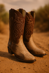 Men's Los Altos Python J-Toe Boots - Rustic