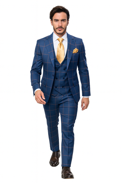 Rossi Man Max RM1840 – Slim Fit 3-Piece Formal Suit for Men