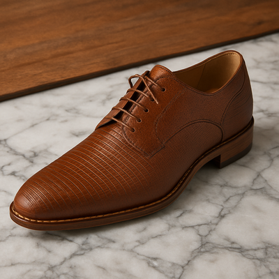 Mens Mezlan Pegaso Lizard Dress Shoe in Tan 9   - from alligatorwarehouse.com