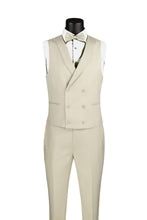 Mens Tan Tuxedo - Beige Suit "Flare" Ecru 1-Button Peak Tuxedo (4-Piece Set)