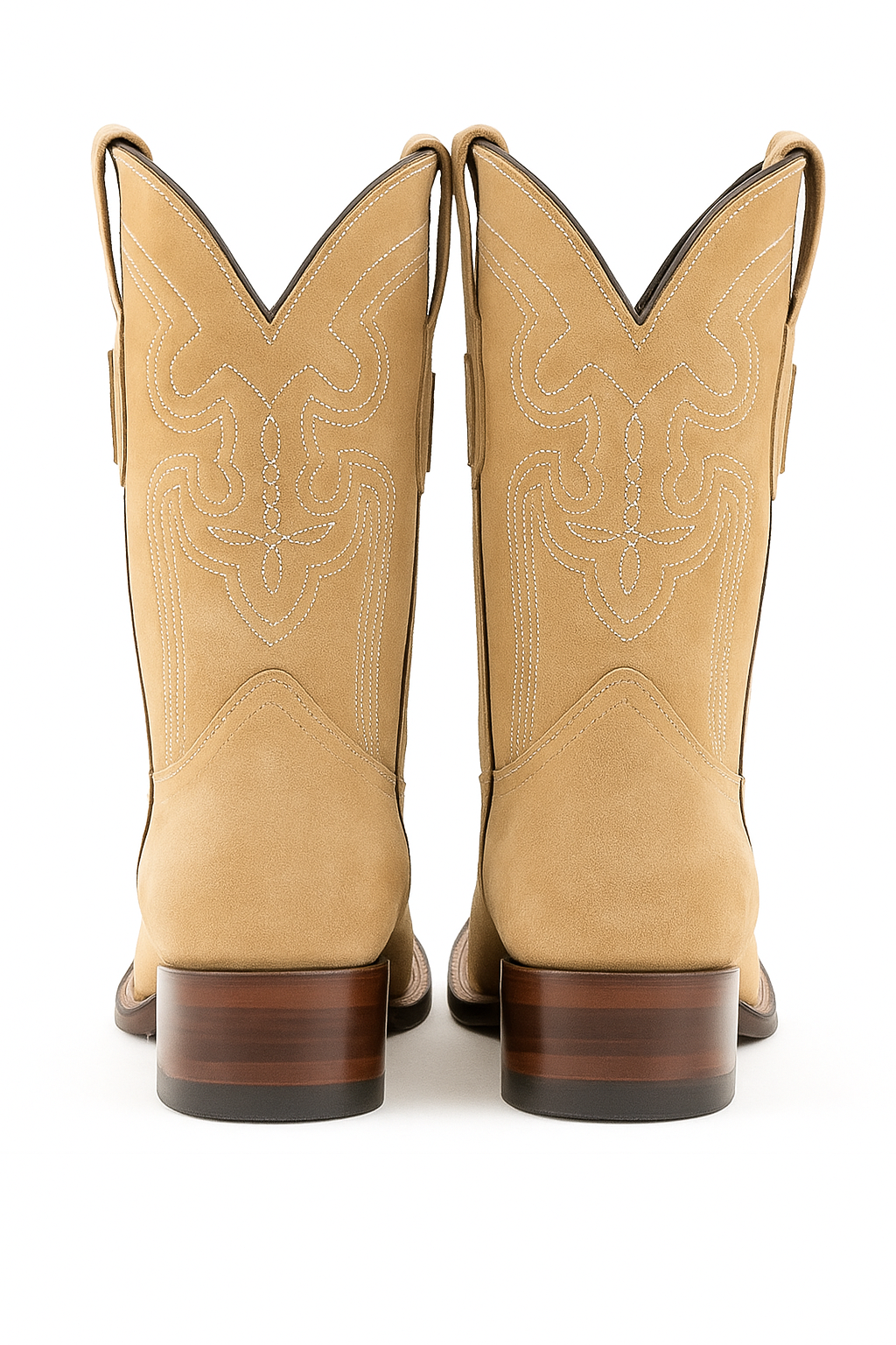 Ferrini Men's Roughrider Square Toe Boots Handcrafted - Taupe