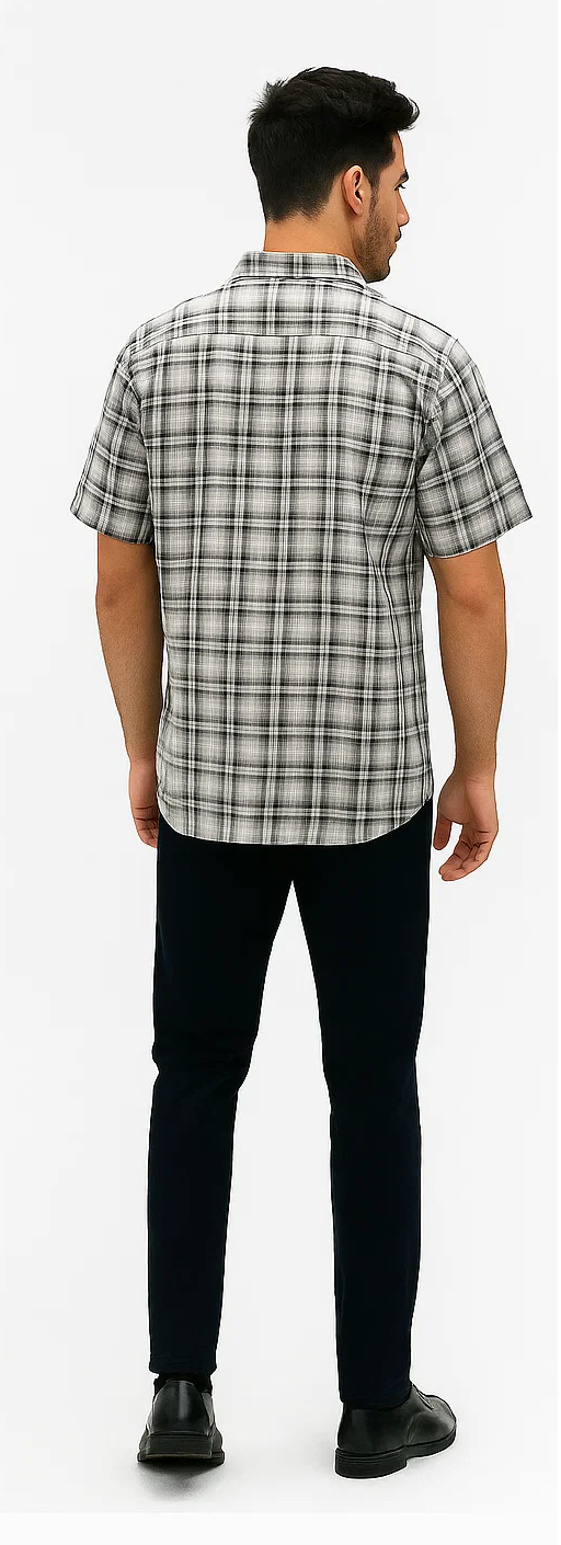 Mens Textured Plaid Walking Suit in black/white by Dreams by Zacchi – 2 Piece Leisure Outfit with Matching Shirt and Pants - $99 4   - from alligatorwarehouse.com