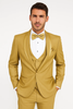 Champagne Tuxedo with Satin Shawl Lapel – Vested Mens Suit for Special Occasions 7   - from alligatorwarehouse.com