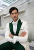 White Paisley & Hunter Green Tuxedo for Men – Vested Wool Suit with Peak Lapel 3   - from alligatorwarehouse.com