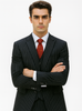Mens Vested Gangster Pinstripe 1920's Suit in Black 5 S9-5369  - from alligatorwarehouse.com