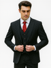 Mens Vested Gangster Pinstripe 1920's Suit in Black 8 S9-5369  - from alligatorwarehouse.com