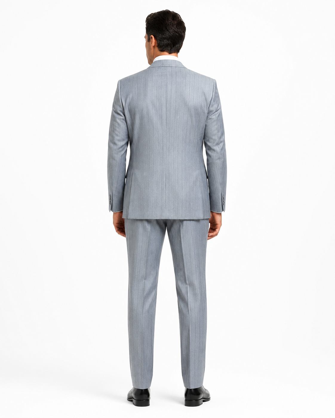 Mens Vested Gatsby Suit Pinstripe Grey Regular Fit Venetian