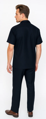 Mens Walking Suit in Color Black leisure suit causal Matching Shirt and Pants $99