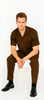 Mens Walking Suit in Color Brown leisure suit causal Matching Shirt and Pants $99 6   - from alligatorwarehouse.com