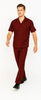 Mens Walking Suit in Color Burgundy leisure suit causal Matching Shirt and Pants $99 8   - from alligatorwarehouse.com