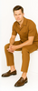 Mens Walking Suit in Color caramel  leisure suit causal Matching Shirt and Pants $99 6   - from alligatorwarehouse.com