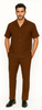 Mens Walking Suit in Color cognac  leisure suit causal Matching Shirt and Pants $99 5   - from alligatorwarehouse.com