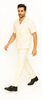 Mens Walking Suit in Color cream leisure suit causal Matching Shirt and Pants $99 8   - from alligatorwarehouse.com