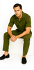 Mens Walking Suit in Color olive  leisure suit causal Matching Shirt and Pants $99 6   - from alligatorwarehouse.com