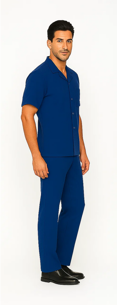 Mens Walking Suit in Color royal blue leisure suit causal Matching Shirt and Pants $99 3   - from alligatorwarehouse.com