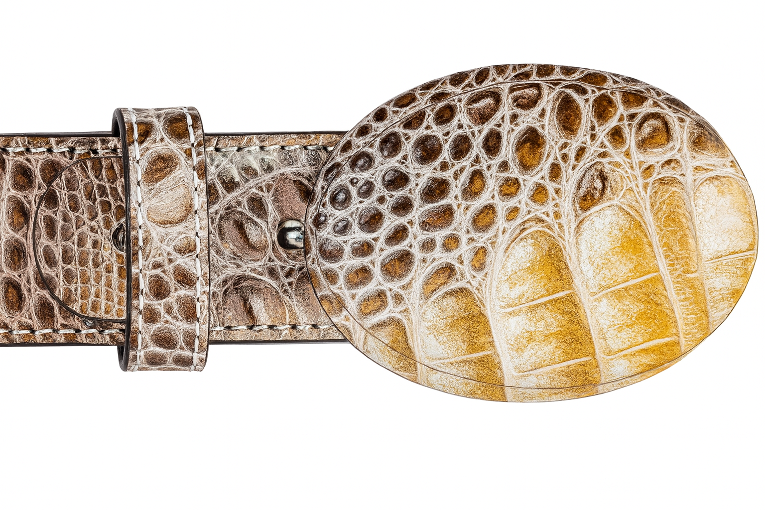 Men's Wild West Caiman Belly Skin Cowboy Belt 2C118249