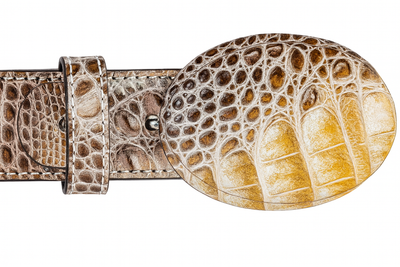 Men's Wild West Caiman Belly Skin Cowboy Belt 2C118249 2 2C118249-32  - from alligatorwarehouse.com