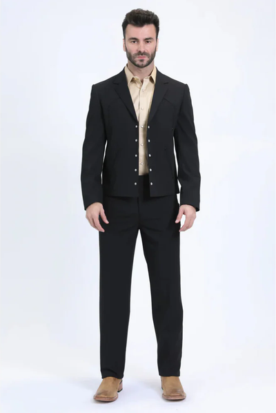 Men's Western Sport Suit - Black 1   - from alligatorwarehouse.com